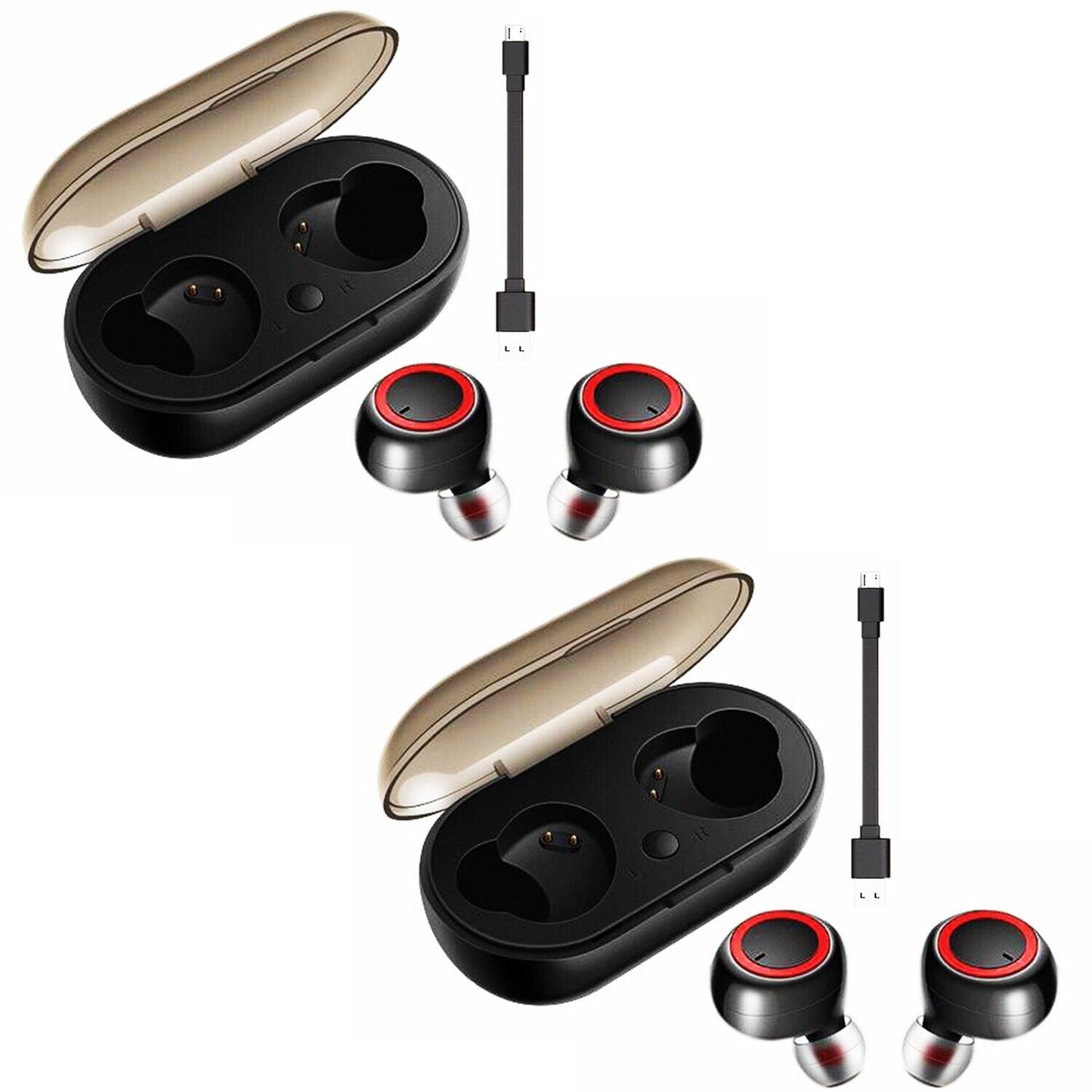 2 PACK Air pod Earphones Magnetic Waterproof Wireless Bluetooth 5.0