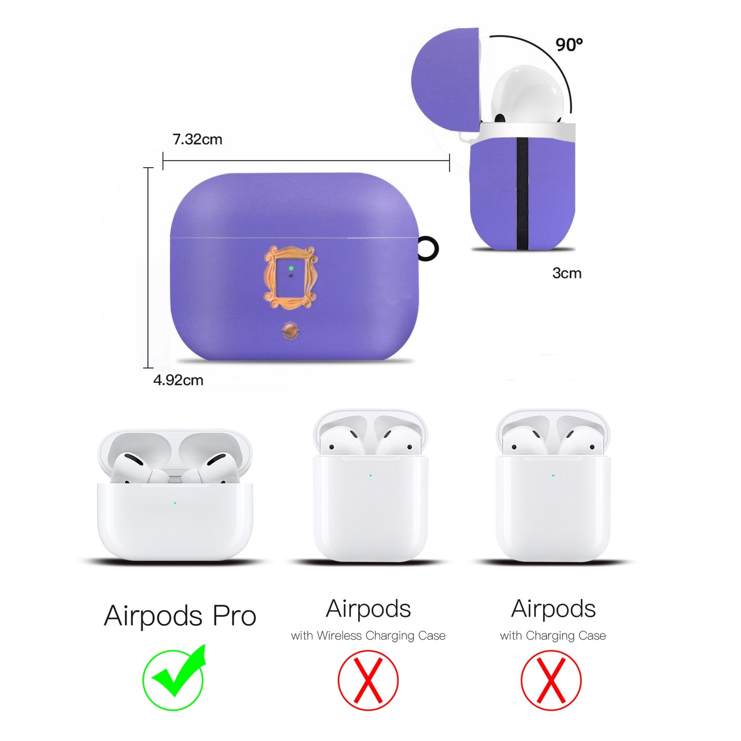 Friends Purple Door Gold Apple AirPods Pro / Pro 2 Case